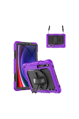 Samsung Galaxy Tab A11 Plus/a9 Plus Uyumlu 11inç Tablet Kılıf Tam Koruyucu Askılı Defender Zırh Tank Arka Kapak