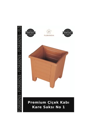 Premium Çiçek Kabı Kare Saksı No 1