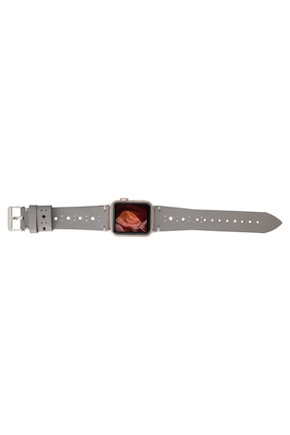 Apple Watch Uyumlu Deri Kordon 38-40-41mm Rst9-ba8 Gri Diğer