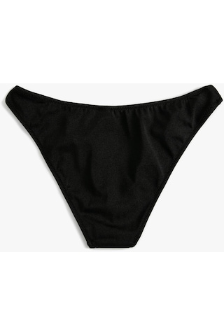Koton Taşlı Bikini Altı Normal Bel Siyah 4sak00031mm