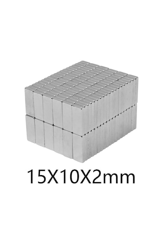 5 Adet 15x10x1.5 Mm Köşeli Neodyum Mıknatıs N35 Magnet Dayanıklı Nikel Kaplama Lisinya