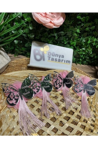 Uv Baskı Pleksi Magnet Söz, Nişan, Nikah, Düğün, Kına 10 Adet Beyaz
