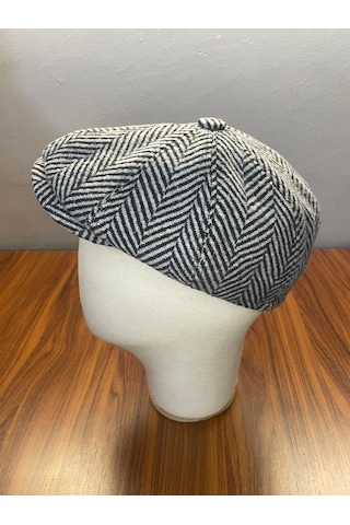 Hamze Peaky Blinders Vintage Model Balıksırtı Kışlık Kasket Şapka Gri