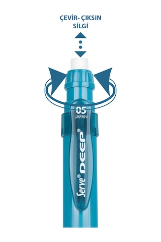 Serve Deep Mekanik Uçlu Kalem Toprak Tonları 0.5 Mm Okyanus Mavi