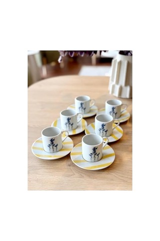 Girye Desen4 6 Kişilik 12 Parça Kahve Fincanı 90cc 04ppo000644 Diğer