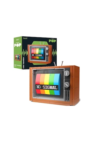 1970'ler Renkli Televizyon Lego - Yapım Seti 133 Parça - Vintage Tutkunlarına Özel Maket