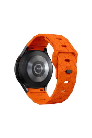 Galaxy Uyumlu Watch 6 44mm Krd-116 20mm Futbol Desenli Spor Tasarımlı Silikon Kordon