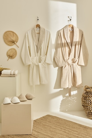 Kaşmir Home Elin 6 Parça Aile Banyo Seti Offwhite-bej Bej