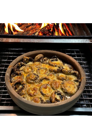 Toprak Mantar Güveci 22 x 4 CM Kahverengi