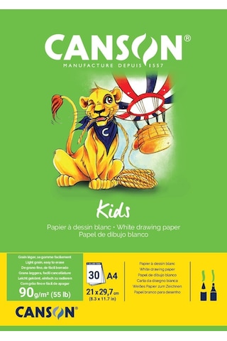 Canson 400015583 Hobi, Çizim Kağıdı, A4, Beyaz