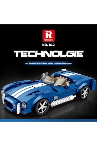 Reobrix Creator 812 Shelby Cobra S Spor Araba Yaratıcı Yapı Blok Seti Building Blocks - 312 Parça