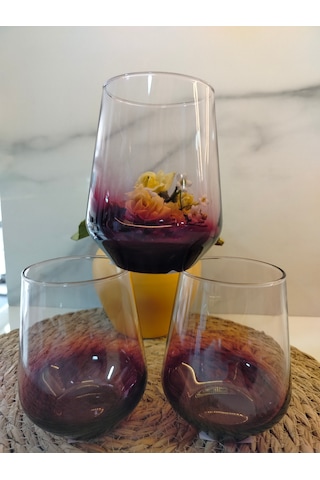 Md Lora Meşrubat Bardağı Bordo Bordo