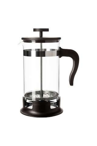 Çay Kahve Demleme, French Press, Bitki Çayı Demleme 1lt Siyah - Şeffaf