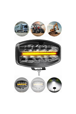 Tır Kamyon 10 İnç Led Sis Farı Delici Aydınlatma Led 12v-24v Beyaz Led Aydınlatma Sarı Gündüz Led