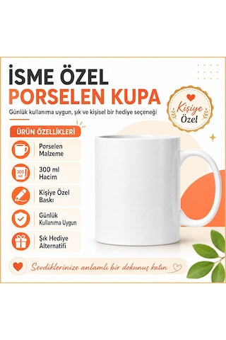 Memleket Sokağı Temalı Baskılı Kupa Bardak Nostaljik Hediye Beyaz