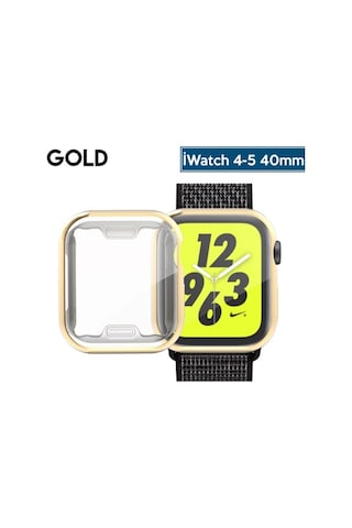 Ally Apple İWatch Uyumlu 40mm 360 Koruma Ultra Slim Silikon Kılıf- 5775