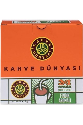 Kahve Dünyası 2si1 Arada Fındık Aromalı Kahve 4'lü 40 x 12 G