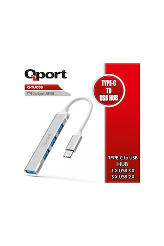 Qport Q-TUC05 Type-c To 4 Port Usb - Hub Çoklayıcı
