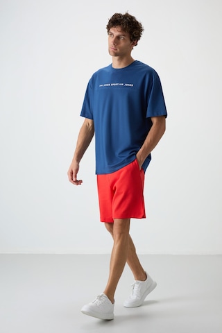 Air Jones Tommy Life Parlament Pamuklu Kalın Yüzeyi Dokulu Oversize Fit Baskılı Erkek T-shirt - 88371 Parlament