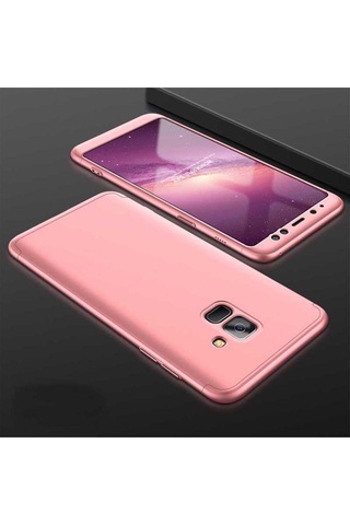 Galaxy Uyumlu A6 2018 Kılıf Zore Ays Kapak Rose Gold