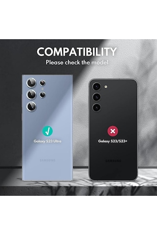 Samsung Galaxy S23 Ultra Uyumlu Kamera Koruyucu Sky Blue