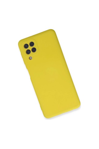 Samsung Galaxy A22 Uyumlu Kılıf Nano İçi Kadife Silikon - Sarı