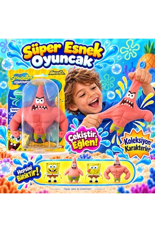 Süper Esnek Kaslı Patrick Figür Oyuncak Stretch 3+ Yaş