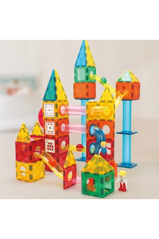 Magnetic Tiles 200 Parçalı Premium Manyetik Oyuncak/bloklar Seti