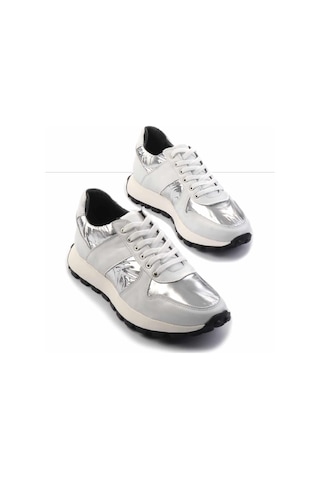 Bambi Beyaz Beyaz Hakiki Deri Erkek Sneaker E01401086603 Beyaz