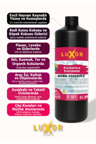Luxor Kimya 1 Lt Konsantre Enzimatik Koku Giderici 2 X 500 Ml