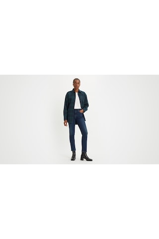 Rise Straight Kadın Jean Pantolon - Blue Swell Mavi