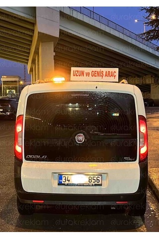 Uzun Ve Geniş Araç Mıknatıslı Tabela
