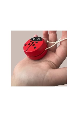 Hayvan Figürlü Ahşap Yoyo, Uğurböceği Yoyo, Nostaljik İpli Yo-yo, Ayı Figürlü, Kurbağa Figürlü, Kedi Ve Panda Figürlü Oyuncak - Bgayoyoc001