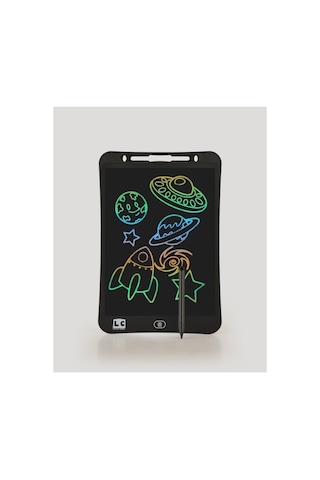 Let's Be Child Lcd Siyah Dijital Çizim Tableti 8,5 Inç Karışık Renk Kalemli Çocuk Çizim Tableti