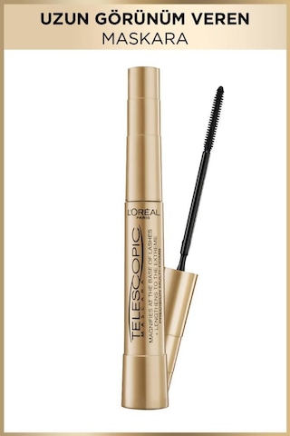 Telescopic Gold Siyah Maskara & Lifter Gel Parlak Nemlendirici Dudak Parlatıcısı 06 Strawberry Shake