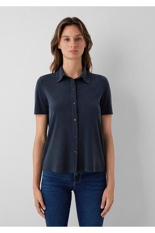 Mavi Tencel Tm Modal Karışımlı Antrasit Örme Gömlek Regular Fit / Normal Kesim 1620171-900 Siyah