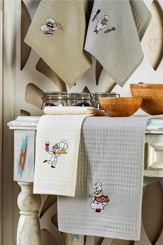 6 Parça Mutfak Kurulama Bezi 40 X 60 Cm Chef - Mh01150 1 - Renkli: Mh01150 1 Çok Renkli