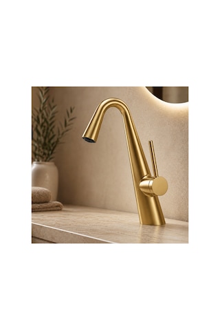 Fg-4512 Mat Altın Lavabo Renkli