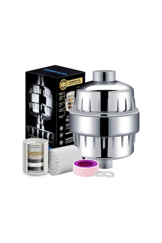 Yifomall Ev Su Filtresi Duş Başlığı - 17 Katlı Tam Karbonlu Temizleme Sistemi, Kolay Kurulum, Sağlıklı Duş İçin - Tek Kabuk Ve Filtre Çekirdeği Gri