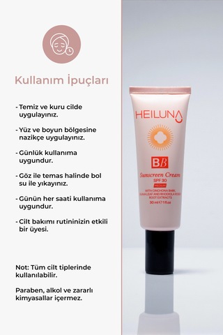 Heiluna Güneş Koruyuculu BB Krem Medium SPF30 30 ML