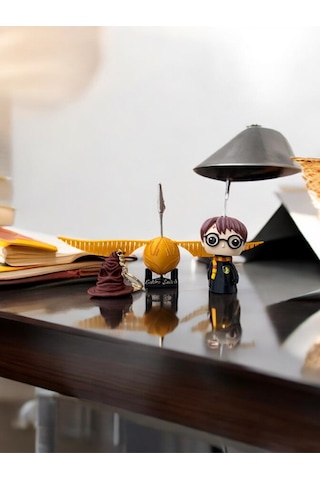 Harry Potter Temalı Not Tutacağı - Seçmen Şapka Anahtarlık - Snitch Ve Hareketli Kafa Harry Tutacak Çok Renkli