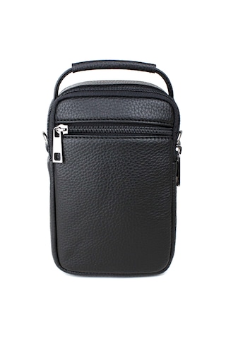 Erkek Siyah Çok Cepli Askılı El Ve Omuz Çantası Siyah