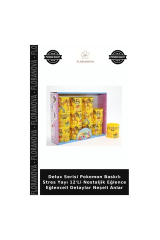 Delux Serisi Pokemon Baskılı Yayı 12'li Nostaljik Eğlence Eğlenceli Detaylar Neşeli Anlar