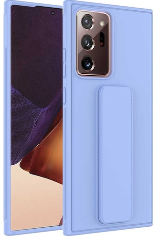 Kilifone - Galaxy Note 20 Ultra Uyumlu Kılıf El Geçmeli Stand Olabilen Qstand Kapak - Lila - T23037