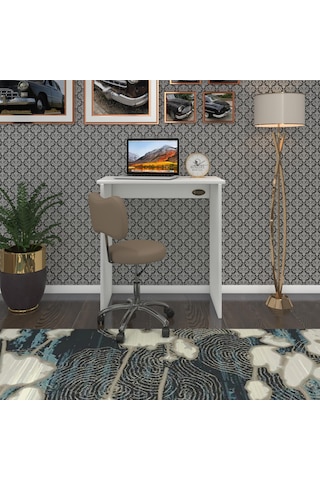 Kenzlife bilgisayar çalışma masası çambudivip 075*070*40 byz ofis Beyaz