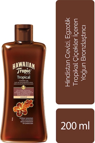 Hawaiian Tropic Hindistan Cevizi Özlü Bronzlaştırıcı Yağ 200 ML