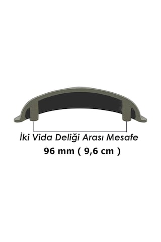 Tas Çanak Mobilya Dolap Kulp Desenli 96 mm Mat Siyah