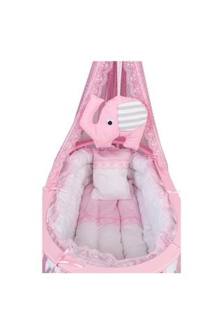 Tommybaby Sepet Beşik Ahşap Beşik Uyku Setli Doğal Ahşap Beşik Bambu00