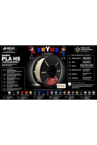 Generic Pla Hs Hyper Speed Filament Naturel Beyaz 1.75 Mm 1000 Gr