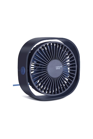 Gajeena Masaüstü Usb Fan, 360 Derece Dönebilen, 3 Seviye Rüzgar Hızı, Sessiz Motor, Mavi